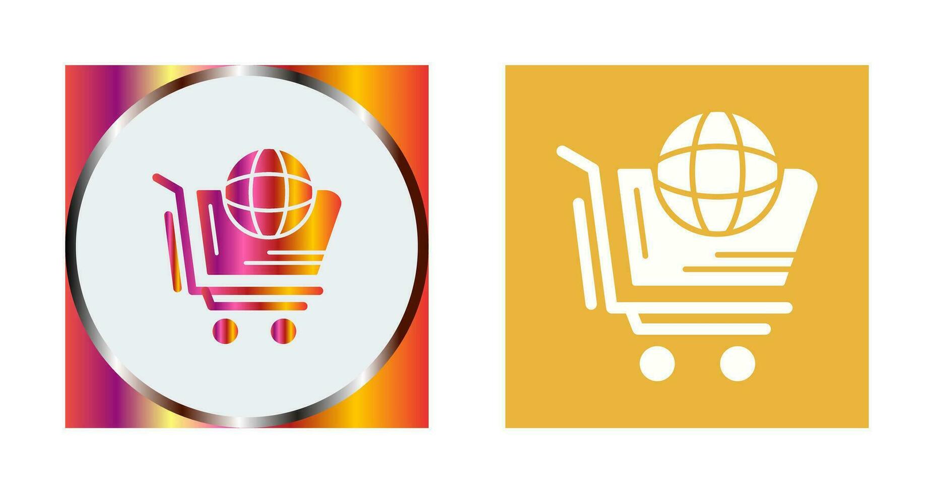 icono de vector de compras del mundo