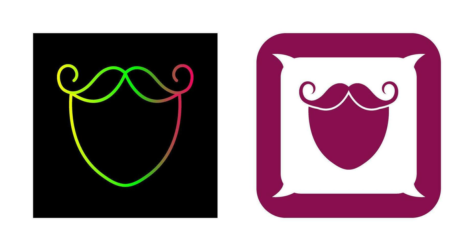 icono de vector de barba y bigote