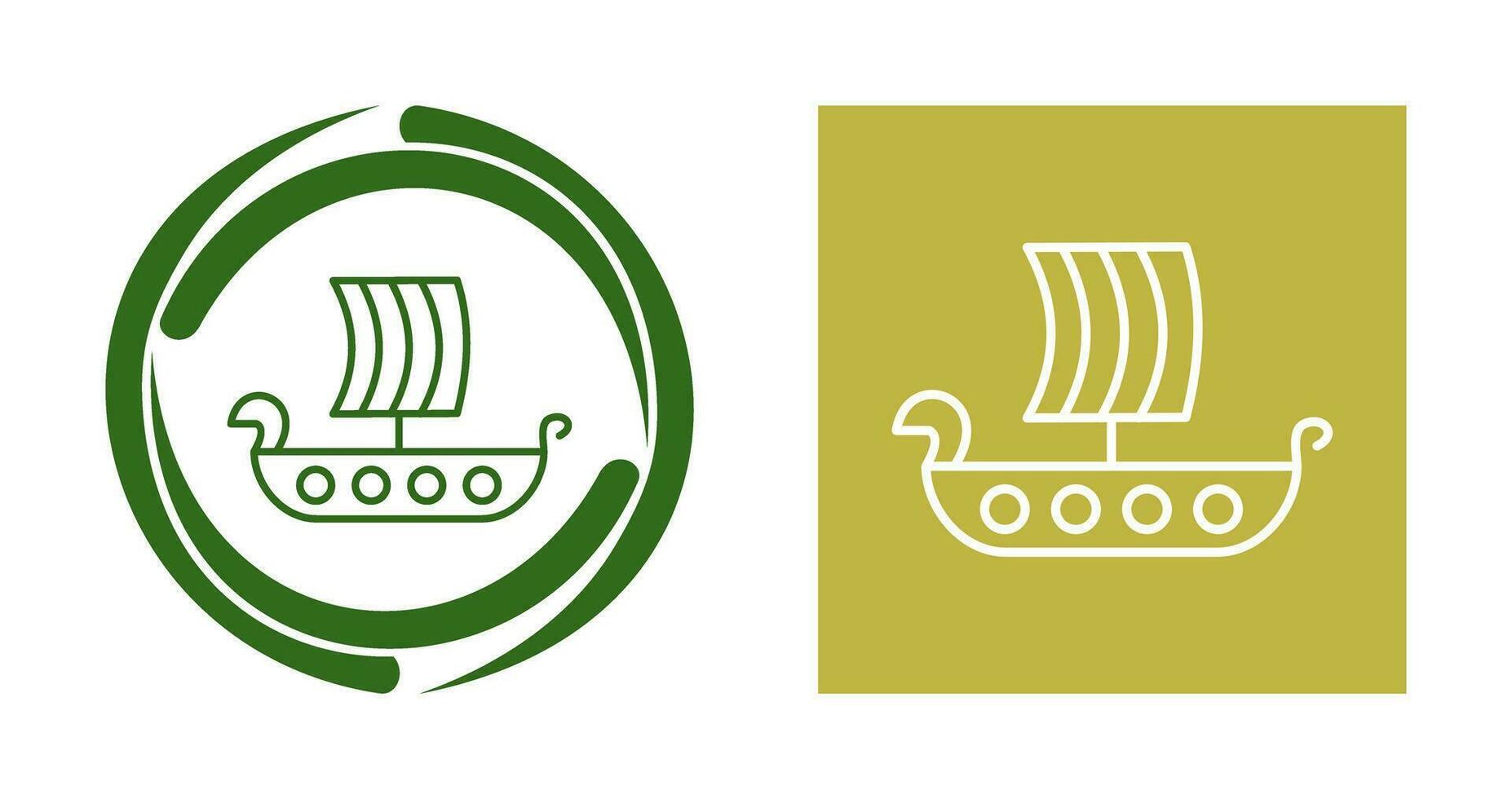 Viking Ship Vector Icon
