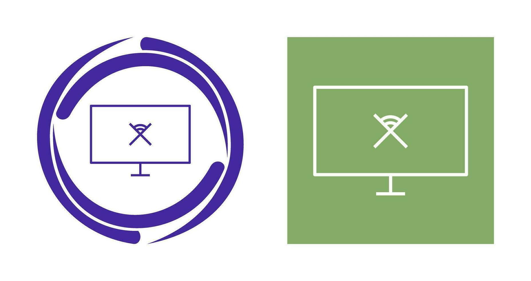 Unique Disconnected Network Vector Icon