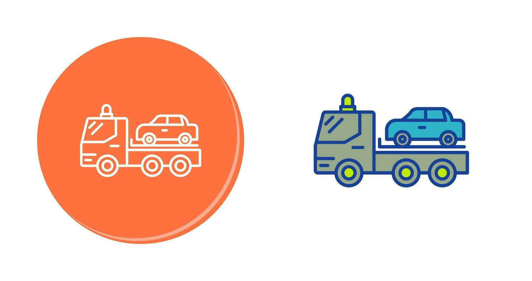 Tow Truck Vector Icon