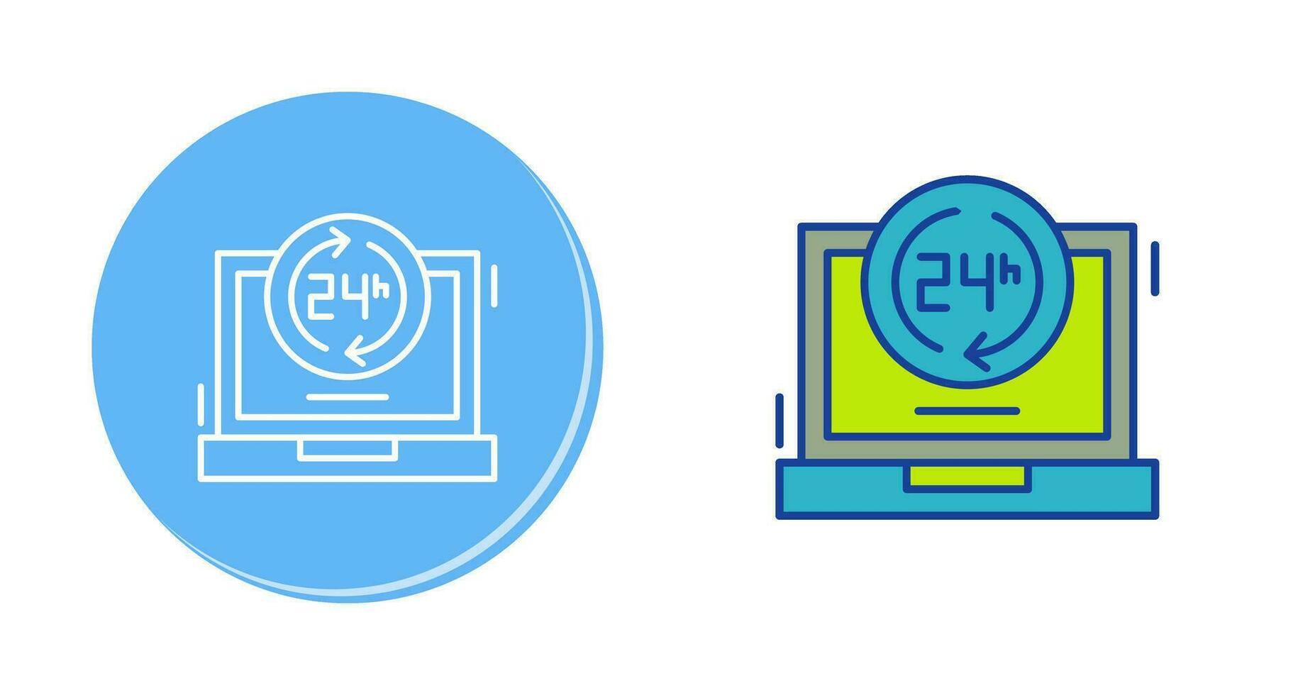 24 Hours Vector Icon