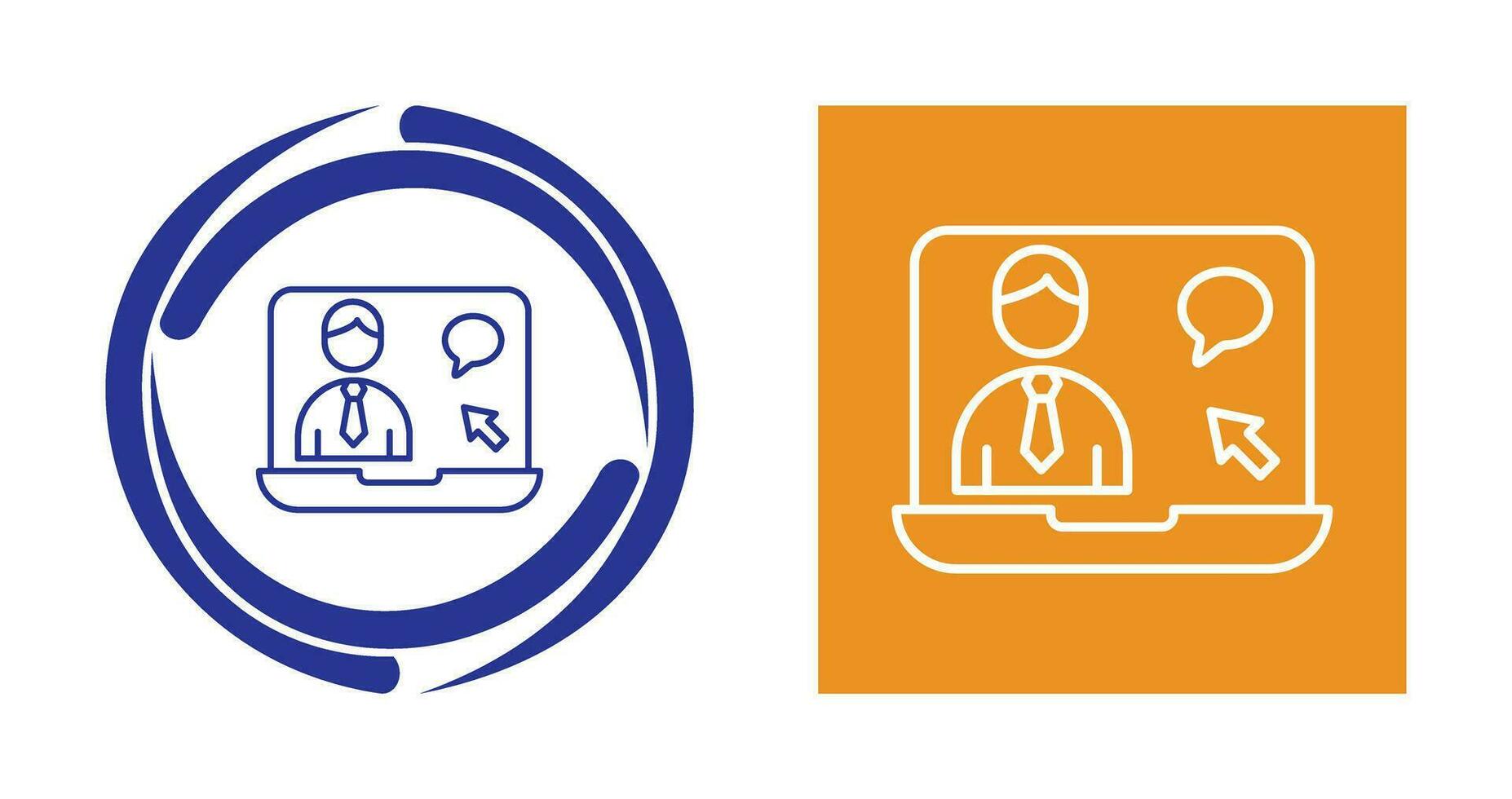 Online Interview Vector Icon