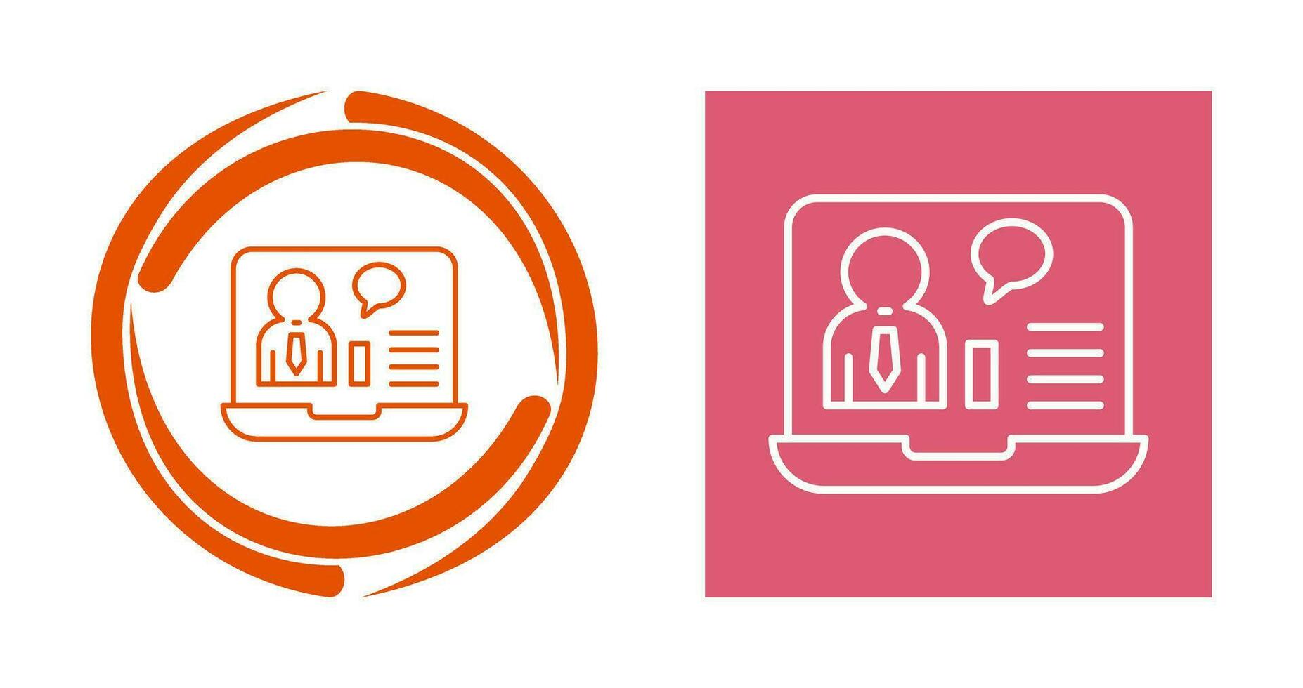 Online Job Interview Vector Icon