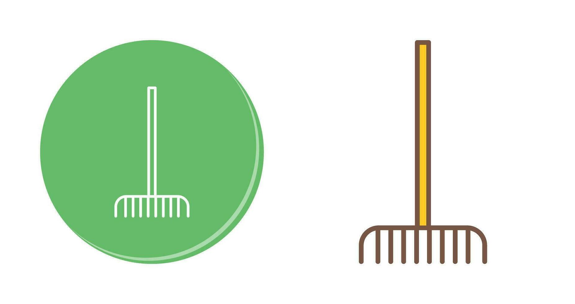 Fork picking Leaves Vector Icon