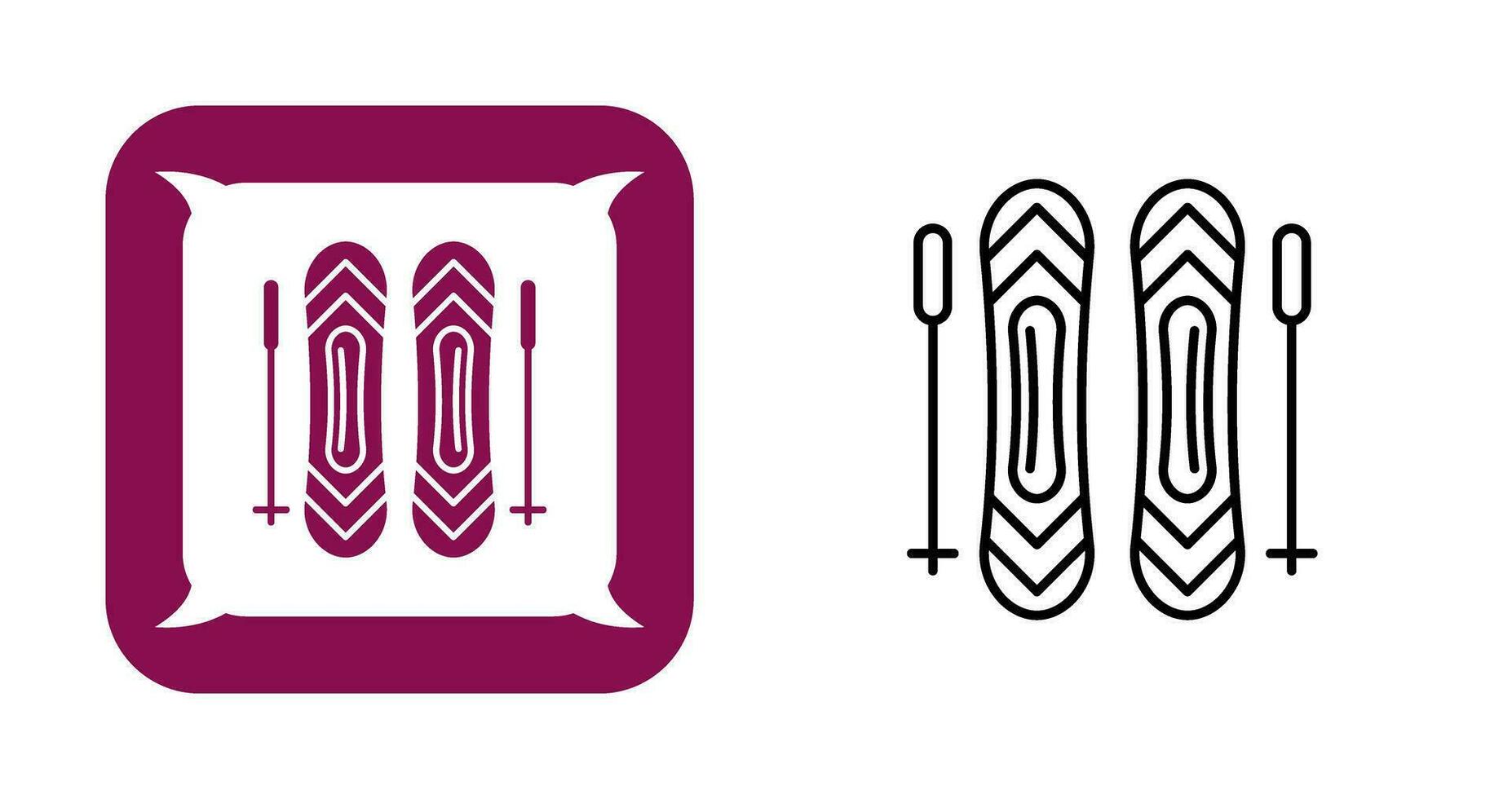 Ski Sticks Vector Icon