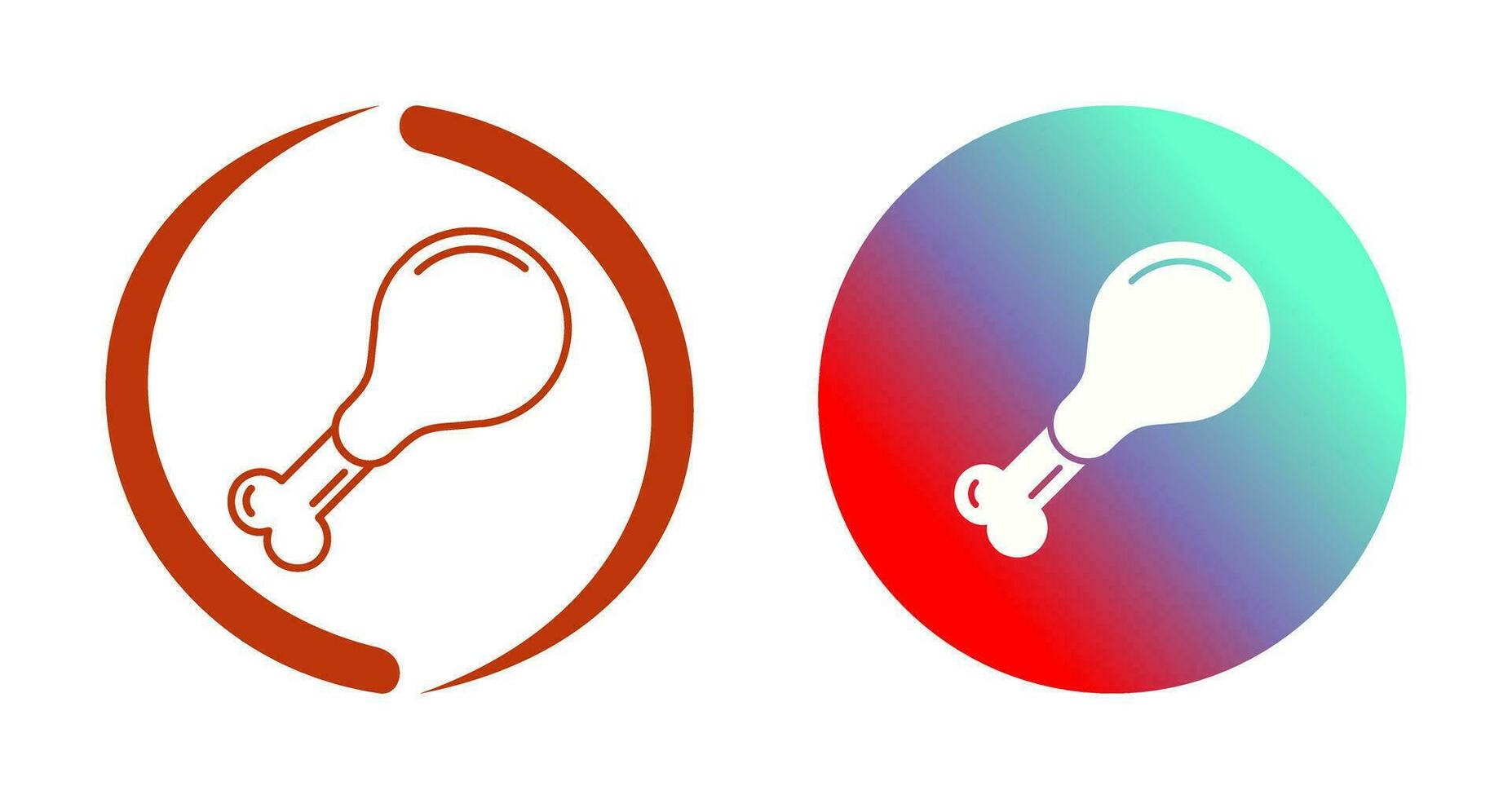 Chicken leg Vector Icon