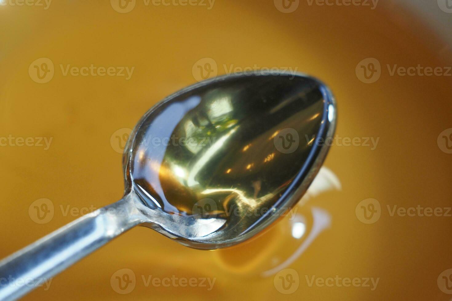 spoon pick Honey top view photo