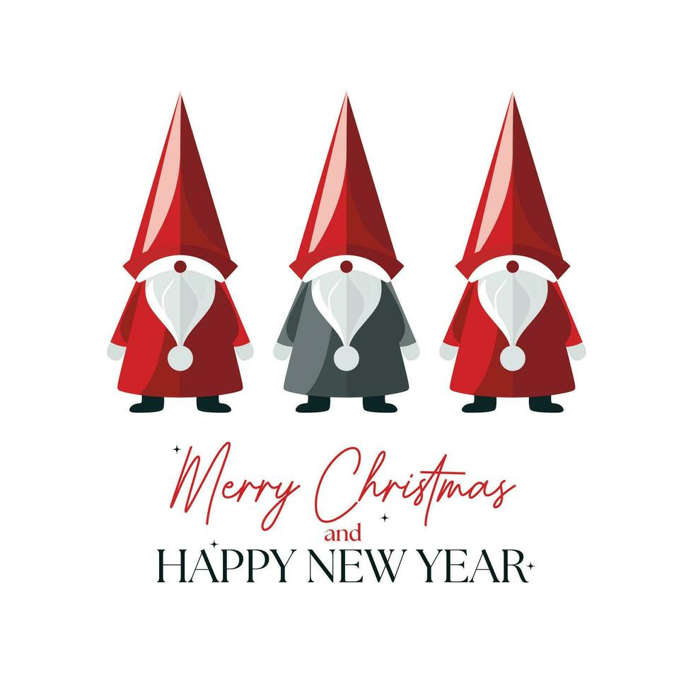 Wishing you a Merry Christmas and a modern Happy New Year vector