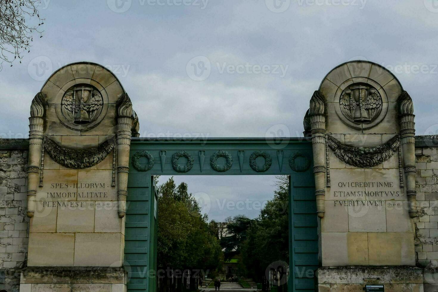 Cimetiere du Pere Lachaise typical french cemetery, photo