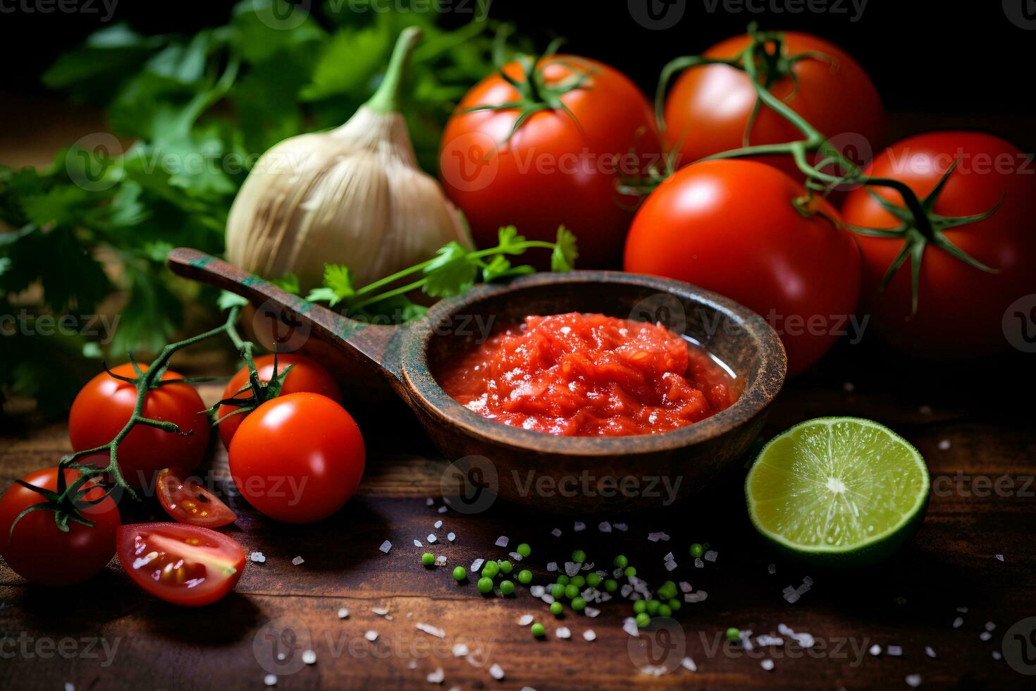 Homemade Traditional Mexican Ingredients. Ai Generative photo