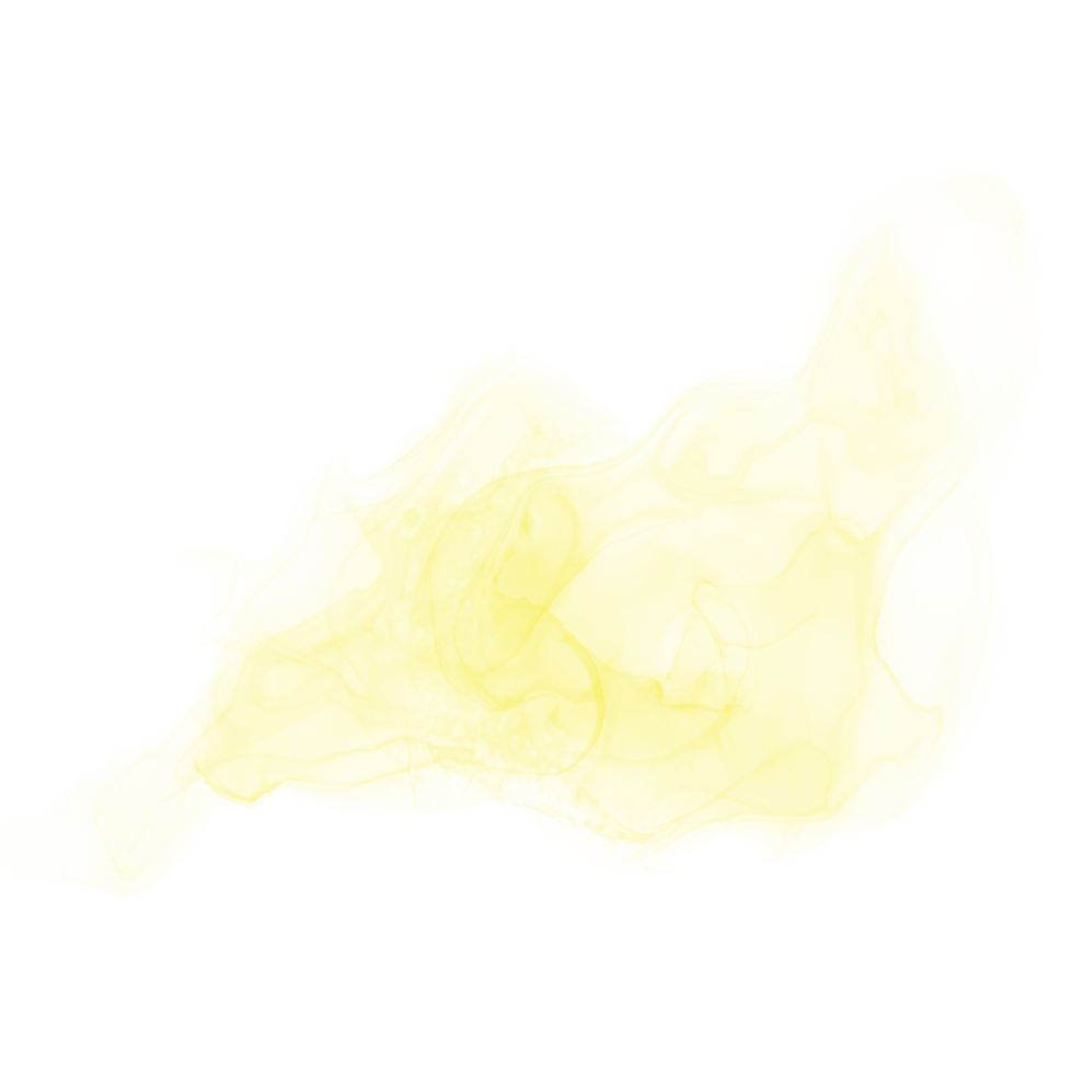 Yellow Alcohol Ink Shape png