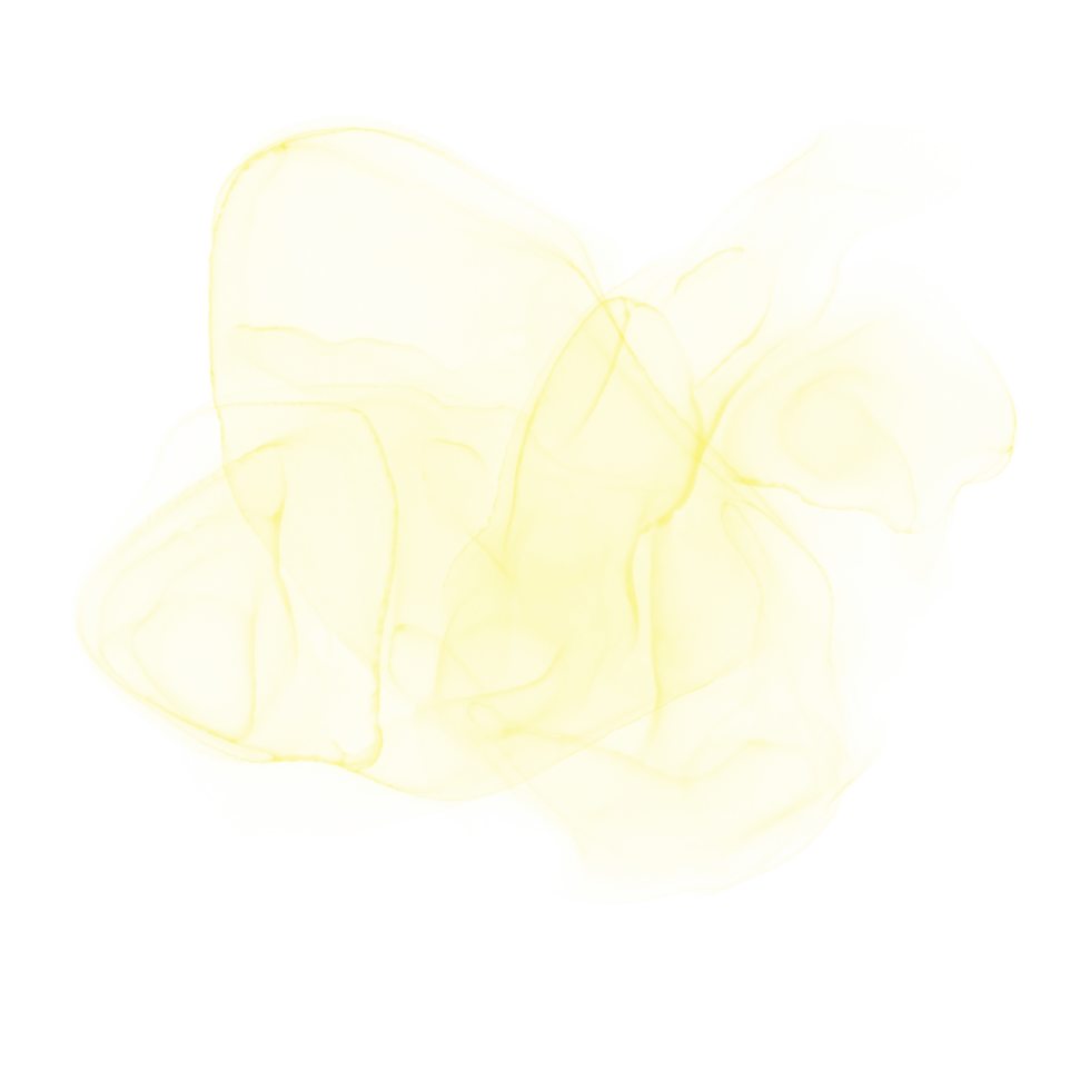 Yellow Alcohol Ink Shape png