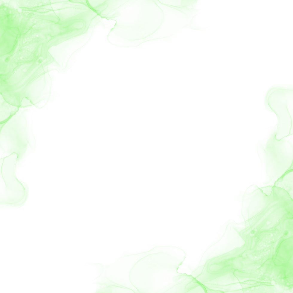 Green Ink Border Frame png