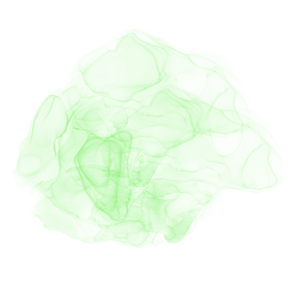 Green Alcohol Ink Shape png