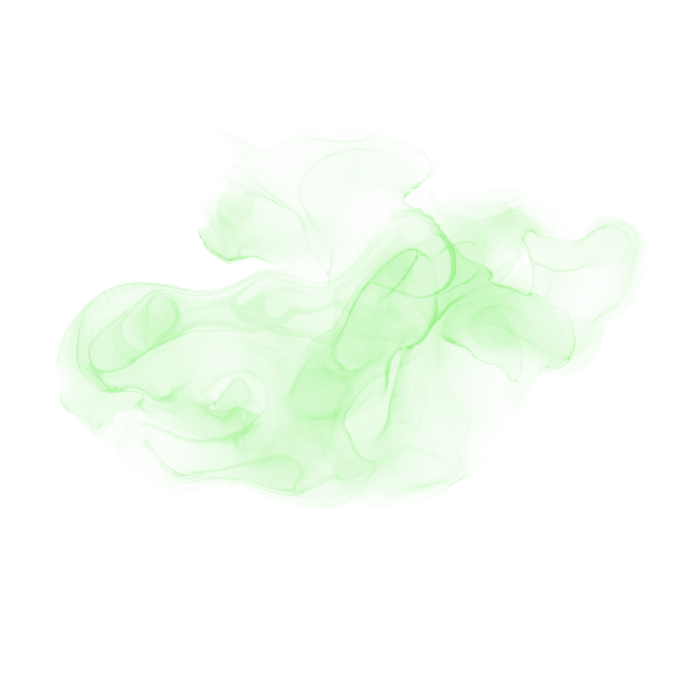 Green Alcohol Ink Shape png
