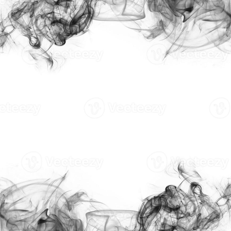 Abstract Smoke Frame On Black Background photo