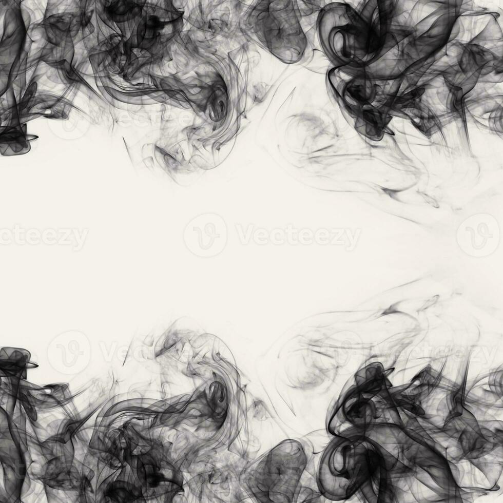 Abstract Smoke Frame On Black Background photo