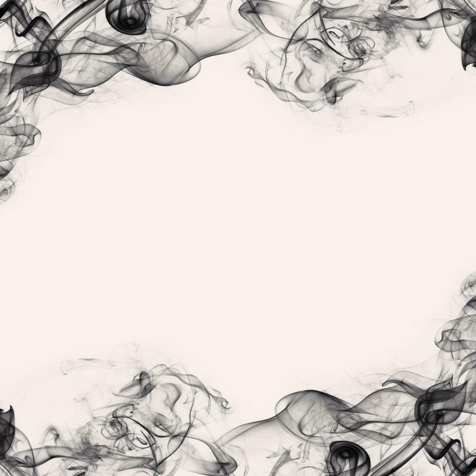 Abstract Smoke Frame On Black Background photo