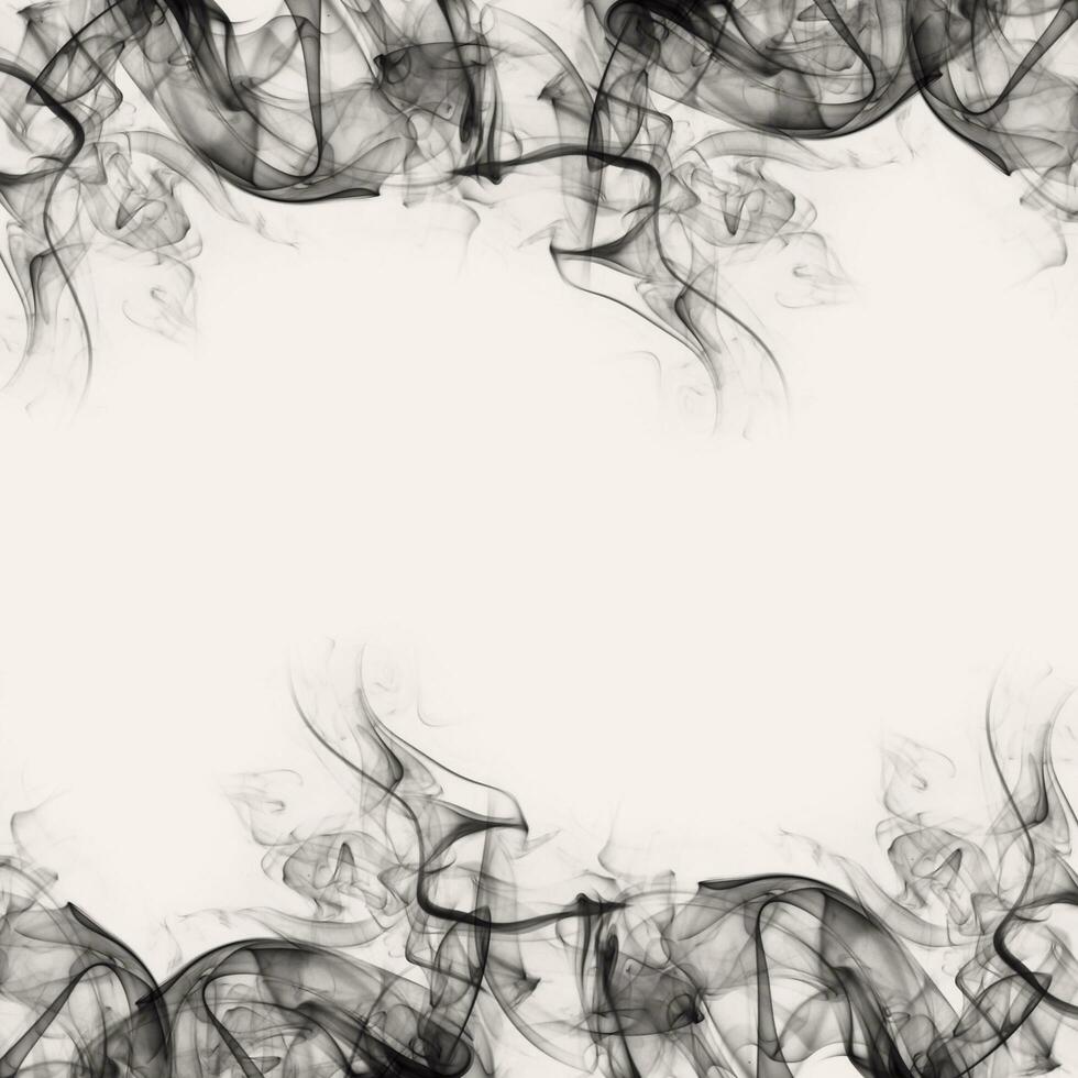 Abstract Smoke Frame On Black Background photo