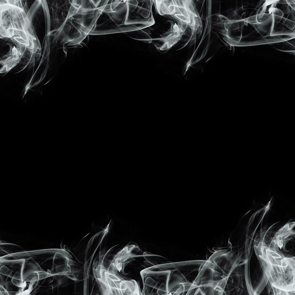 Abstract Smoke Frame On Black Background photo