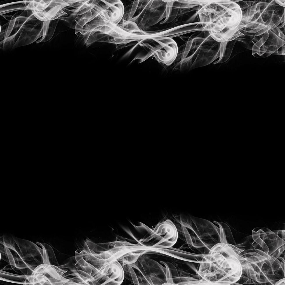 Abstract Smoke Frame On Black Background photo