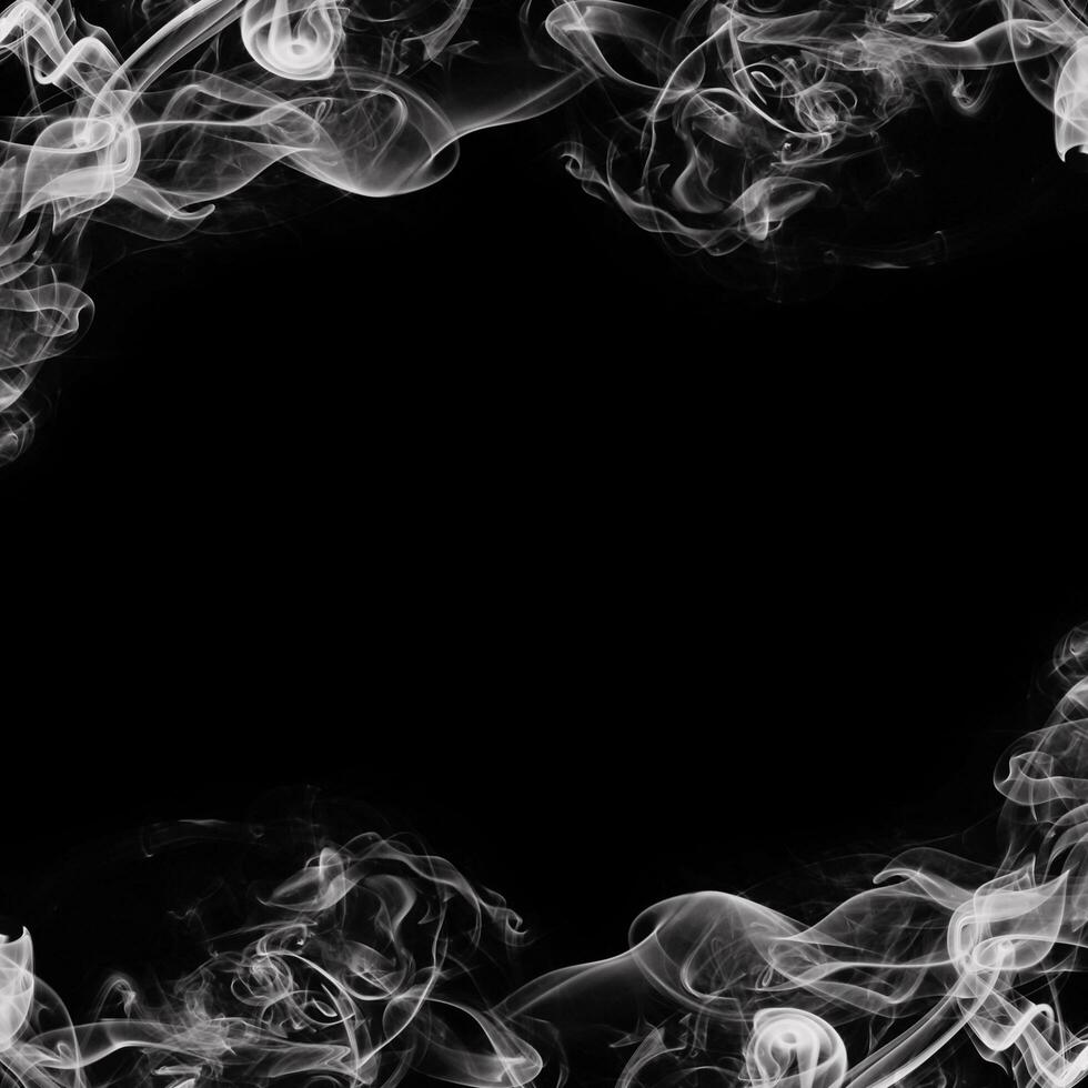 Abstract Smoke Frame On Black Background photo