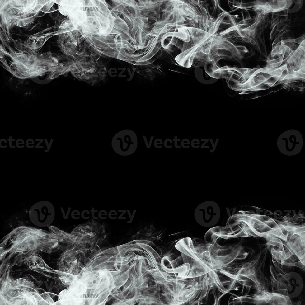 Abstract Smoke Frame On Black Background photo