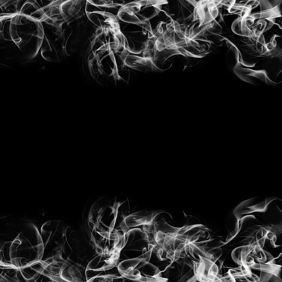 Abstract Smoke Frame On Black Background photo