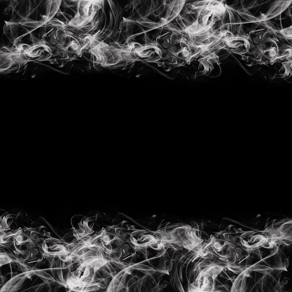 Abstract Smoke Frame On Black Background photo