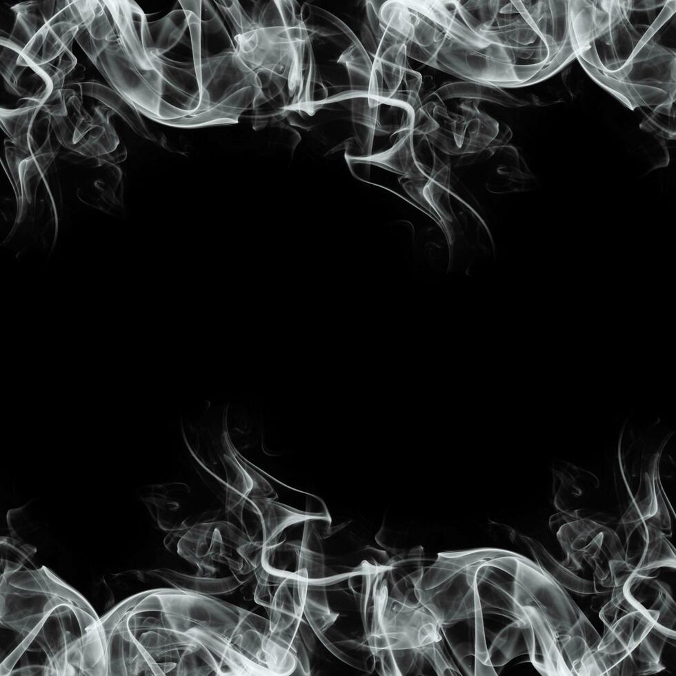 Abstract Smoke Frame On Black Background photo