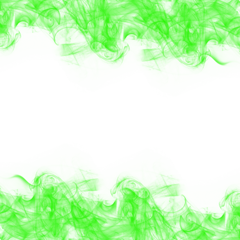 Abstract Green Smoke Frame png