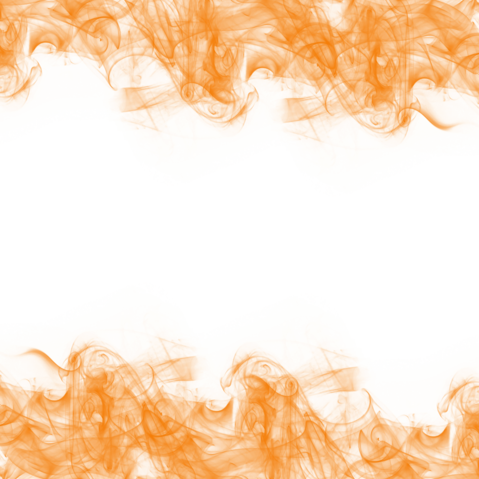 Abstract Orange Smoke Frame png