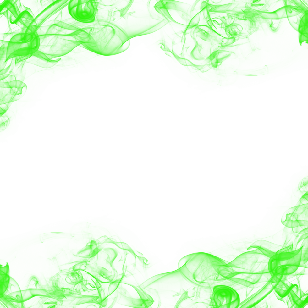 Abstract Green Smoke Frame png