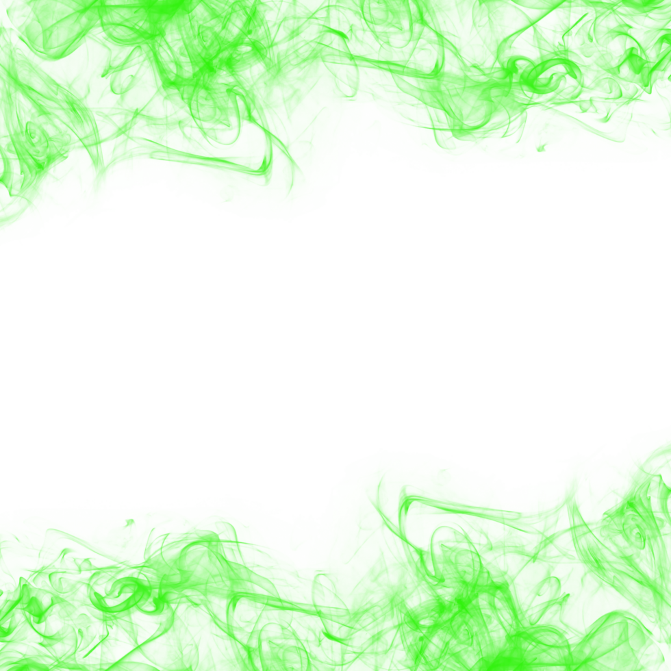 Abstract Green Smoke Frame png