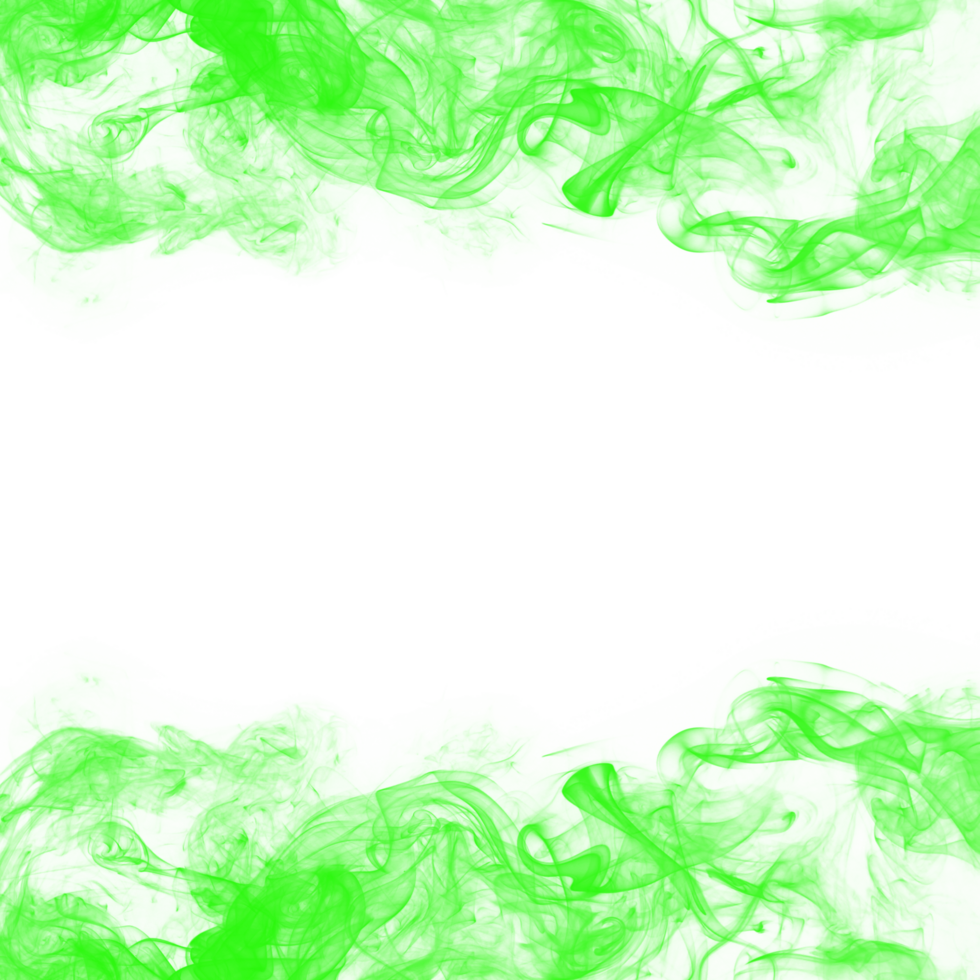 Abstract Green Smoke Frame png