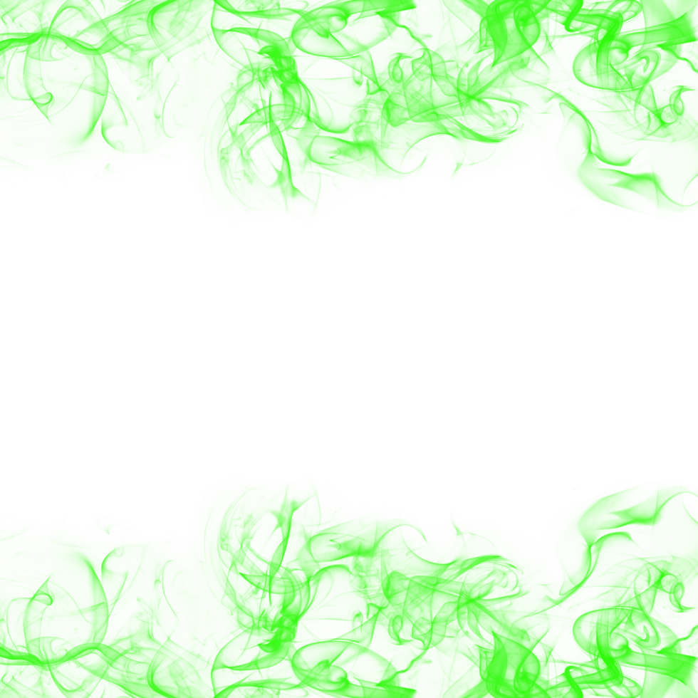 Abstract Green Smoke Frame png