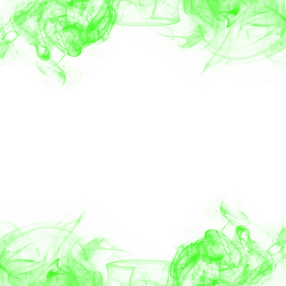 Abstract Green Smoke Frame png