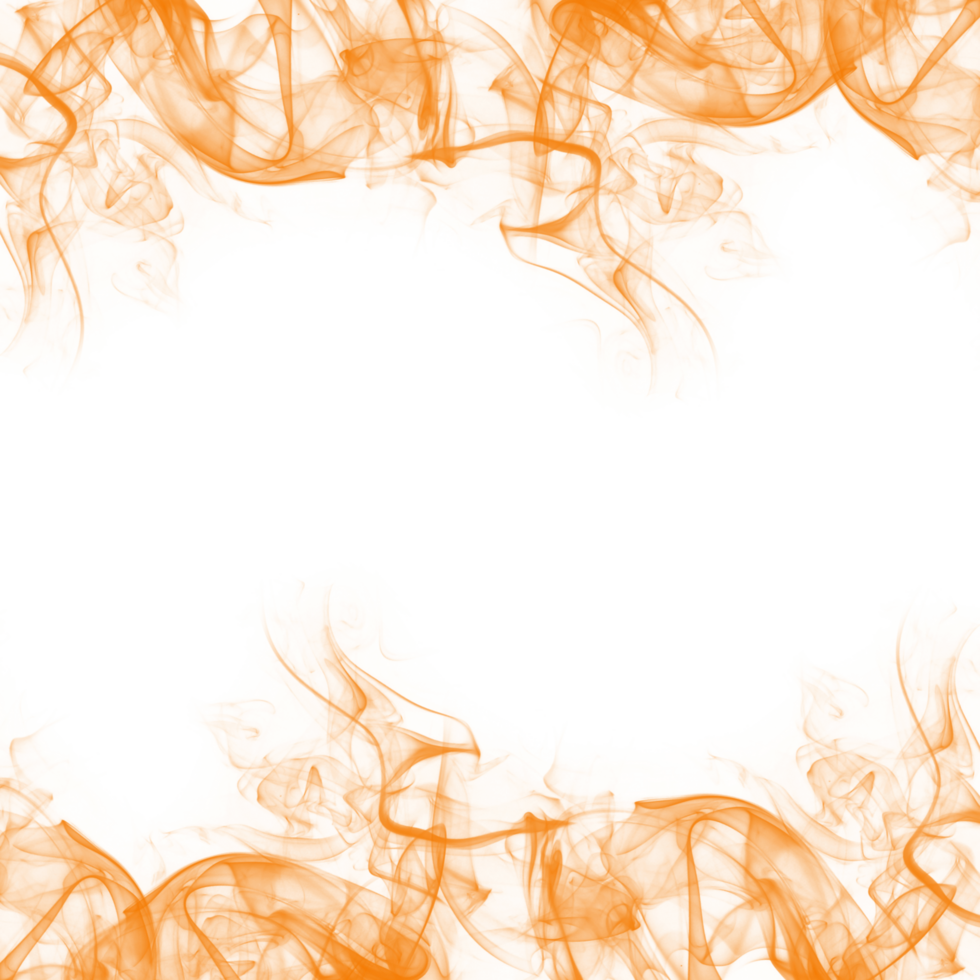 Abstract Orange Smoke Frame png