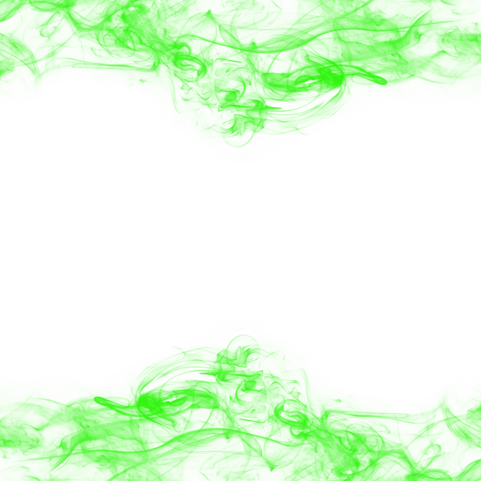Abstract Green Smoke Frame png