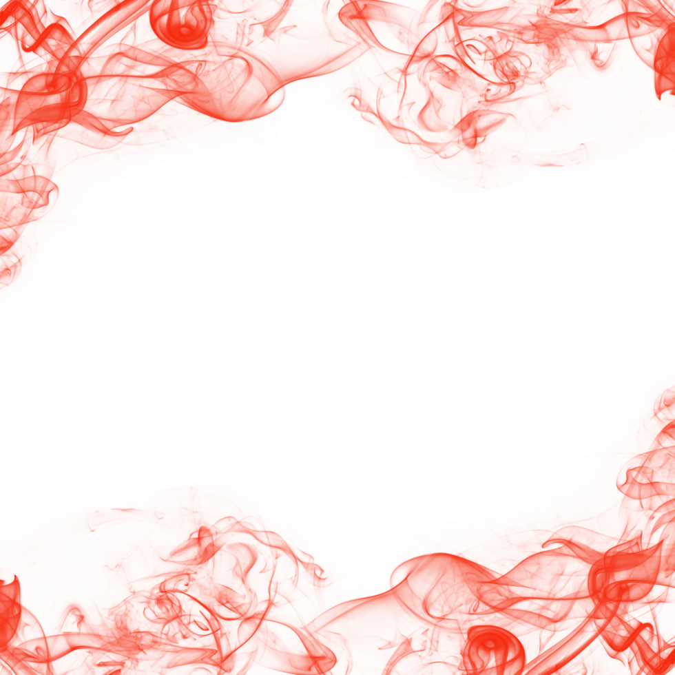 Abstract Red Smoke Frame png