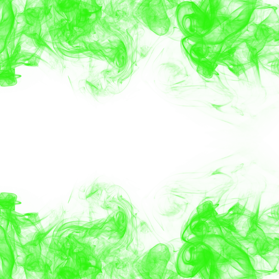 Abstract Green Smoke Frame png