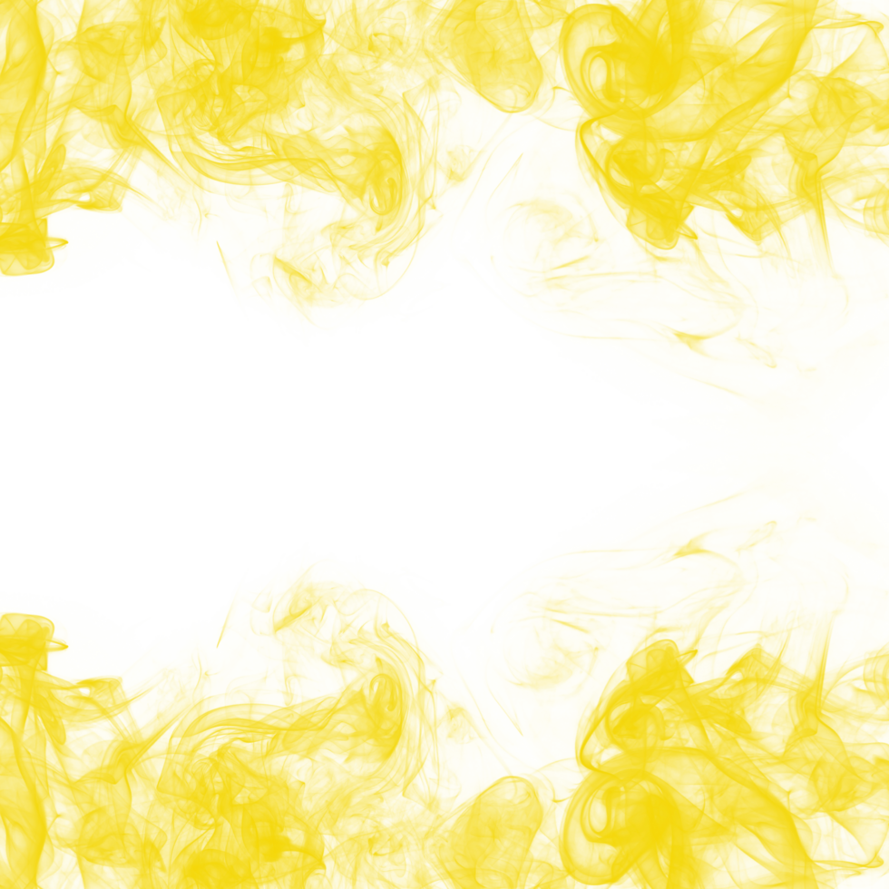 Abstract Yellow Smoke Frame png