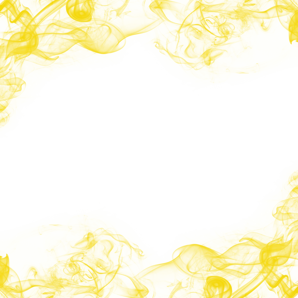 Abstract Yellow Smoke Frame png