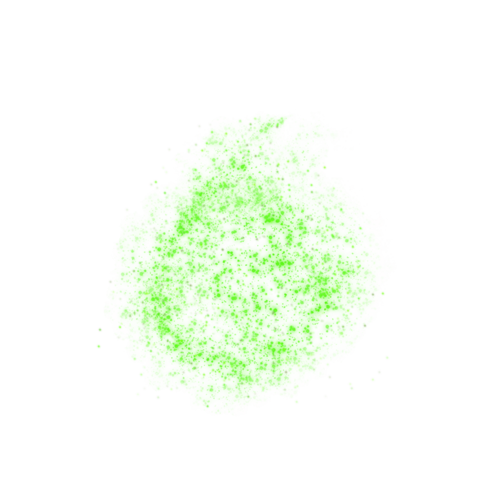 Green Sparkles Particles png