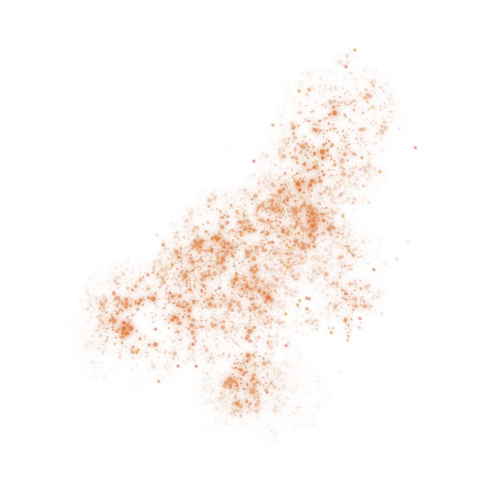 Orange Sparkles Particles png