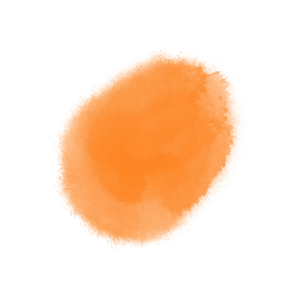 Orange Watercolor Brush Stroke png