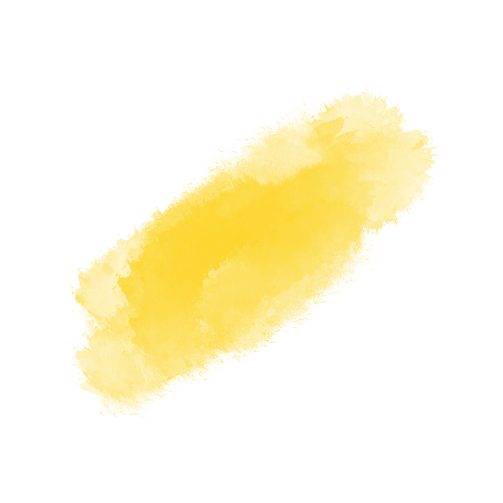 Yellow Watercolor Brush Stroke 34002495 PNG
