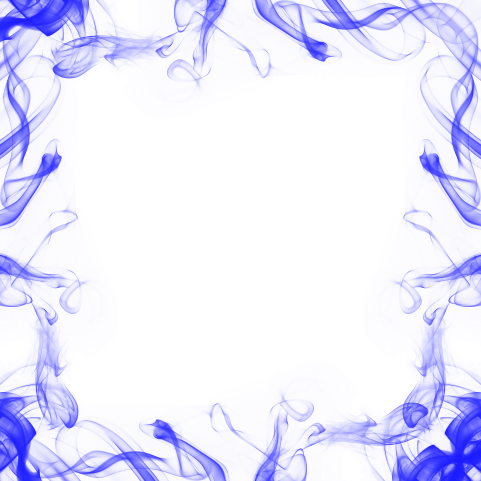 Abstract Blue Smoke Frame png