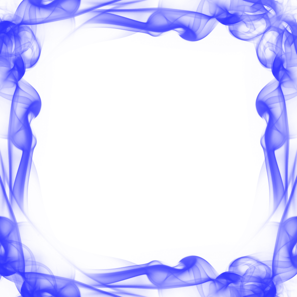 Abstract Blue Smoke Frame png